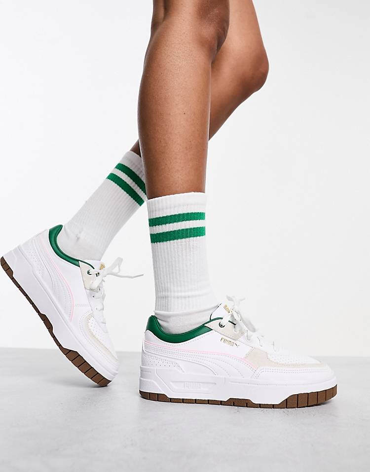 PUMA Cali Dream sneakers in white and green